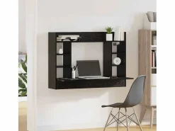 Clicnbuy Escritorio Montado en la Pared Roble 105 x 48 x 75 cm Negro