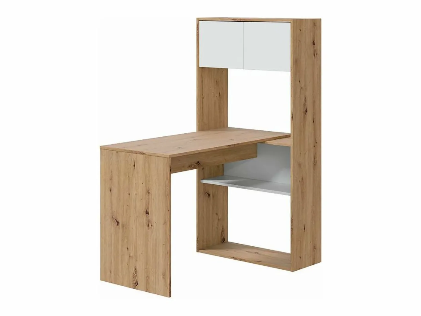 Calicosy Mesa De Ordenador|Escritorio multiposición con biblioteca - L108 cm
