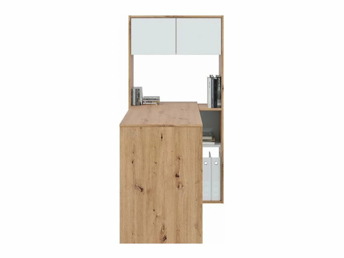 Calicosy Mesa De Ordenador|Escritorio multiposición con biblioteca - L108 cm