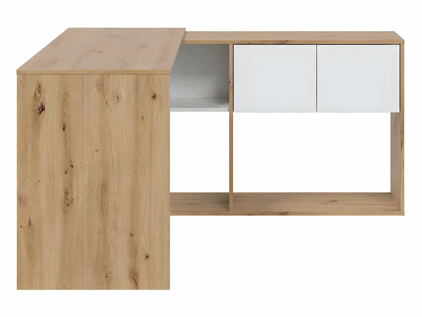 Calicosy Mesa De Ordenador|Escritorio multiposición con biblioteca - L108 cm