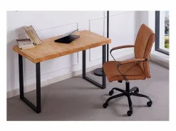Basic Escritorio Natural diseño nórdico roble Nordish/negro 73x120x60 cm Adec Color natural oscuro Sale