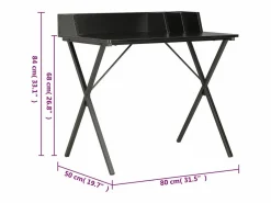 Clicnbuy Escritorio 80x50x84 cm Negro