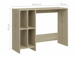 Escritorio notebook contrachapado roble Sonoma 102,5x35x75 cm^Clicnbuy Outlet