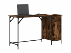 Mesa De Ordenador|Escritorio ordenador madera ingeniería roble humo 131x48x75 cm ES320266