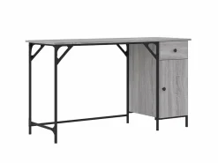 Escritorio ordenador madera ingeniería Sonoma 131x48x75 cm ES592213 Gris Clearance