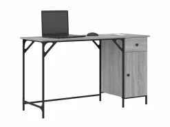 Escritorio ordenador madera ingeniería Sonoma 131x48x75 cm ES592213 Gris Clearance