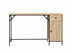 Escritorio ordenador madera ingeniería roble Sonoma 131x48x75cm ES412462^ Best