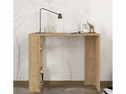 Escritorio para oficina o despacho con 3 estantes, 90x40x74 cm, moderno de madera Netenya^ Clearance