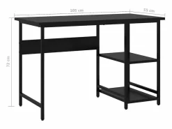 Clicnbuy Mesa De Ordenador|Escritorio para ordenador de MDF y metal 105x55x72 cm