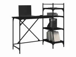 Clicnbuy Escritorio para ordenador con estantes 120x47x109 cm Negro Outlet