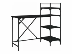 Clicnbuy Escritorio para ordenador con estantes 120x47x109 cm Negro Outlet