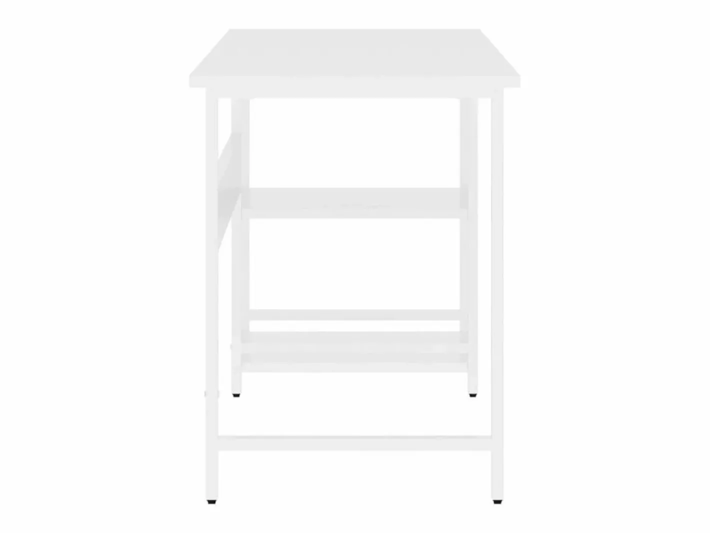 Clicnbuy Escritorio para ordenador de MDF y metal 105x55x72 cm Blanco New