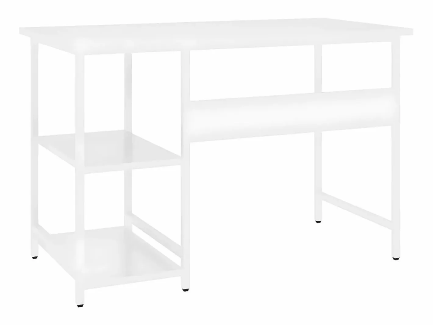 Clicnbuy Escritorio para ordenador de MDF y metal 105x55x72 cm Blanco New