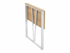 Escritorio para Ordenador SucceBuy Plegable 80 cm, Mesa de Oficina para Computadora Plegable para Espacios Pequeños, Estación de Trabajo en Tablero^