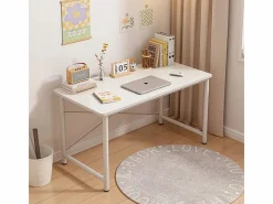 ESCRITORIO PARA ORDENADOR JUVENIL MESA BLANCA MODERNA GRANDE 100 CM Blanco Sale