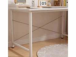 ESCRITORIO PARA ORDENADOR JUVENIL MESA BLANCA MODERNA GRANDE 100 CM Blanco Sale