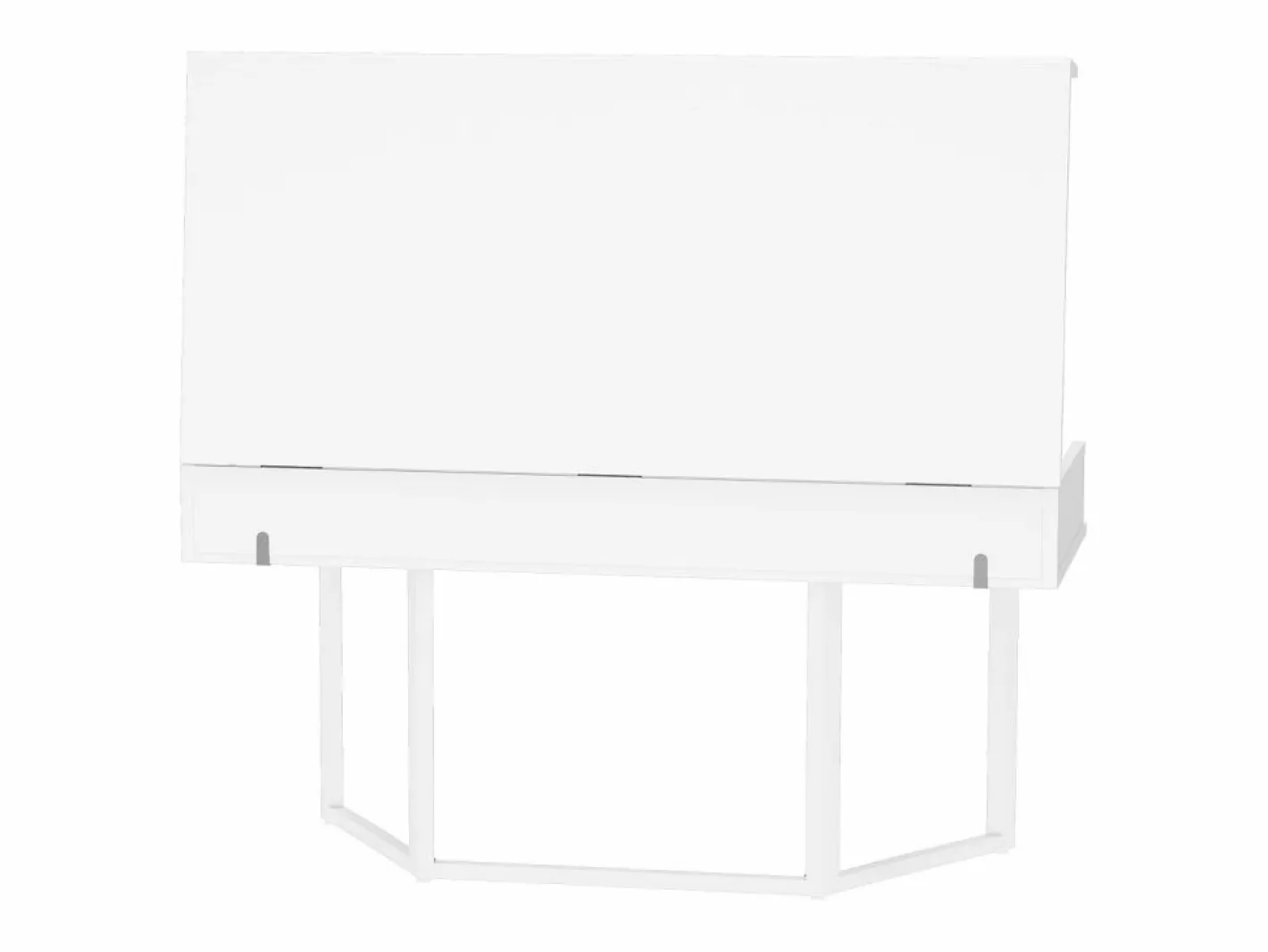 Escritorio plegable multifunción con enchufe europeo - MDF, negro y roble, con espacio de almacenamiento (120x50x76 cm) Blanco Outlet