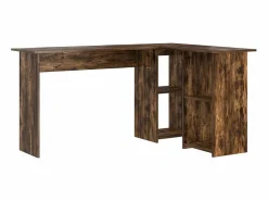 Clicnbuy Escritorio Roble ahumado 142 x 102 x 73 cm Madera contrachapada Marru00f3n Online