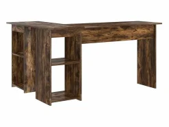 Clicnbuy Escritorio Roble ahumado 142 x 102 x 73 cm Madera contrachapada Marru00f3n Online