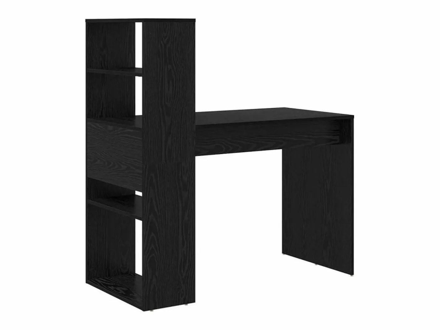 vidaxl Escritorio Roble 113 x 54 x 120 cm Madera de ingeniería Negro Online