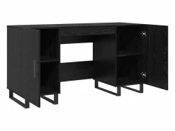 Clicnbuy Escritorio Roble 140 x 50 x 75 cm Madera contrachapada Negro Clearance