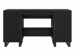 Clicnbuy Escritorio Roble 140 x 50 x 75 cm Madera contrachapada Negro Clearance