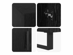 Clicnbuy Escritorio Roble 140 x 50 x 75 cm Madera contrachapada Negro Clearance