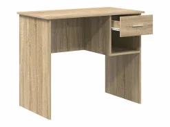 vidaxl Escritorio Roble Sonoma 90 x 49 x 75 cm Madera de ingeniería Marru00f3n New