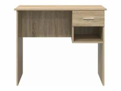 vidaxl Escritorio Roble Sonoma 90 x 49 x 75 cm Madera de ingeniería Marru00f3n New