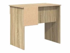 vidaxl Escritorio Roble Sonoma 90 x 49 x 75 cm Madera de ingeniería Marru00f3n New