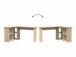 Escritorio Roble Sonoma 142 x 102 x 73 cm Madera contrachapada^Clicnbuy Discount