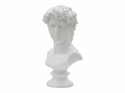 Escultura clásica decorativa de medio busto en poliresina h34cm Man Blanco