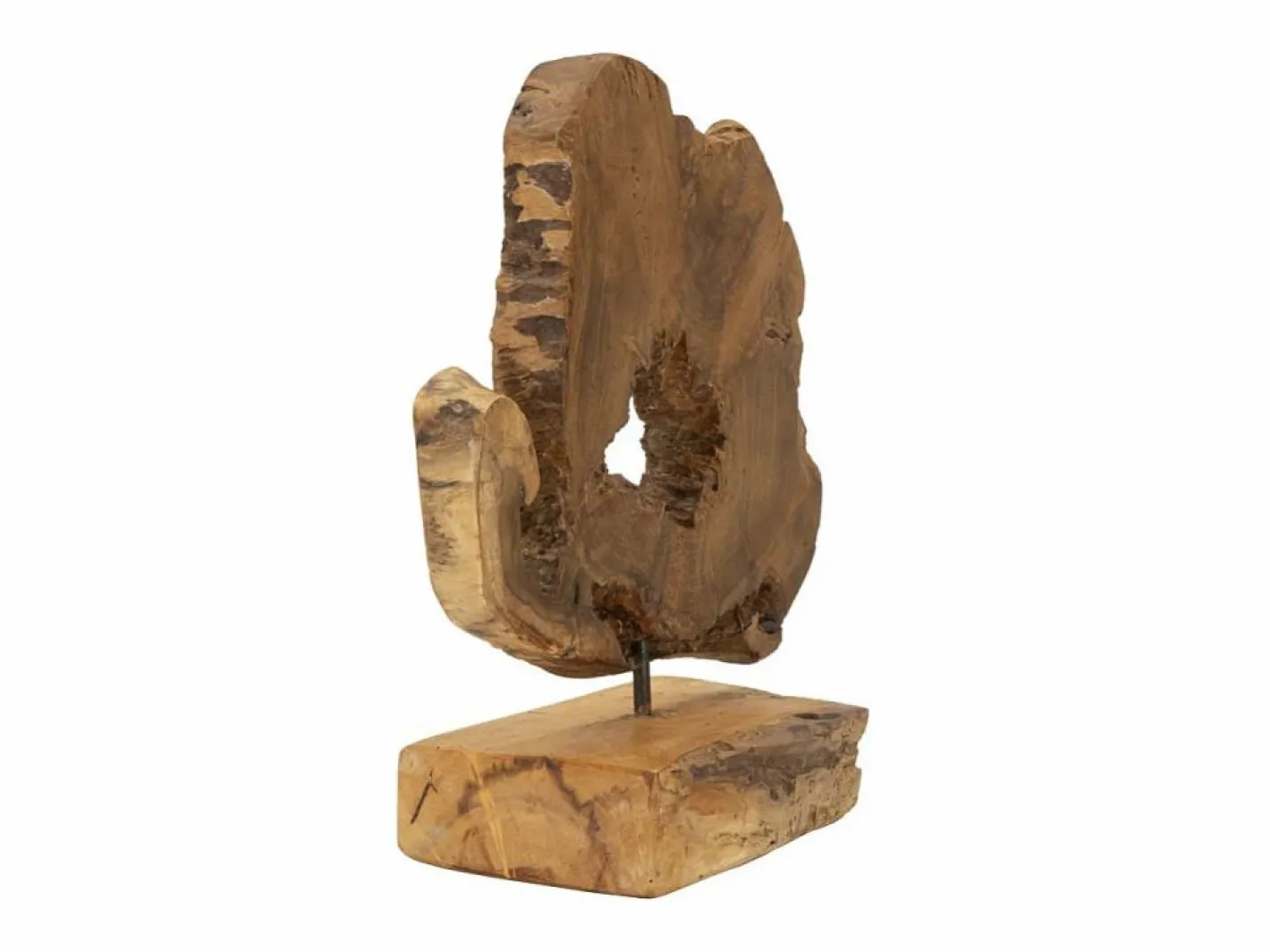 Estatua|Escultura de madera de teca hecha a mano estilo étnico Bintang