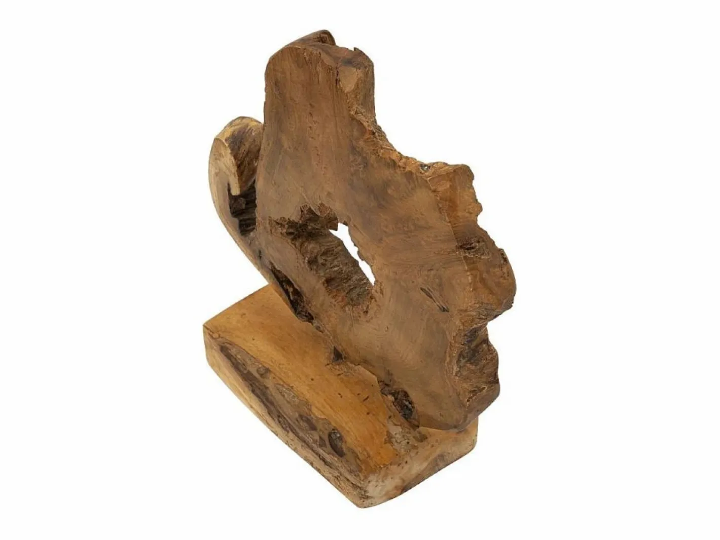 Estatua|Escultura de madera de teca hecha a mano estilo étnico Bintang