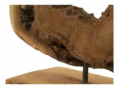 Estatua|Escultura de madera de teca hecha a mano estilo étnico Bintang