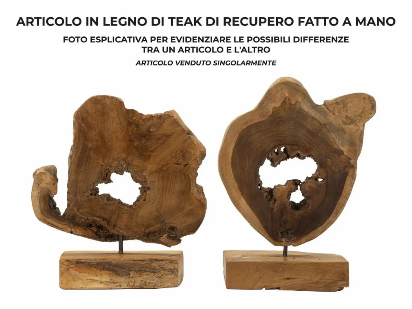Estatua|Escultura de madera de teca hecha a mano estilo étnico Bintang