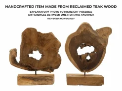 Estatua|Escultura de madera de teca hecha a mano estilo étnico Bintang