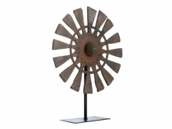 Escultura de madera y metal en forma de rueda Georgia -^Made In Meubles Sale