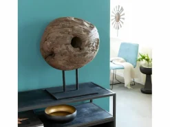 Made In Meubles Escultura de madera y metal Fannie - Elegancia y sofisticación para tu interior Marru00f3n Hot