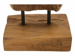 Escultura decorativa artesanal en madera de teca estilo étnico Rakat^ Online