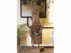 Estatua|Escultura decorativa étnica de madera de teca hecha a mano Akar