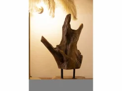 Escultura estilo étnico en madera de teca tallada a mano Taka^ Online