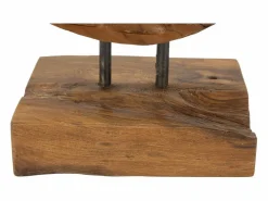 Escultura étnica decorativa de madera de teca hecha a mano Coin^ New