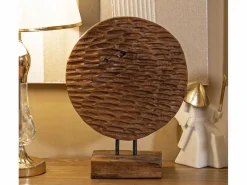 Escultura étnica decorativa de madera de teca hecha a mano Coin^ New