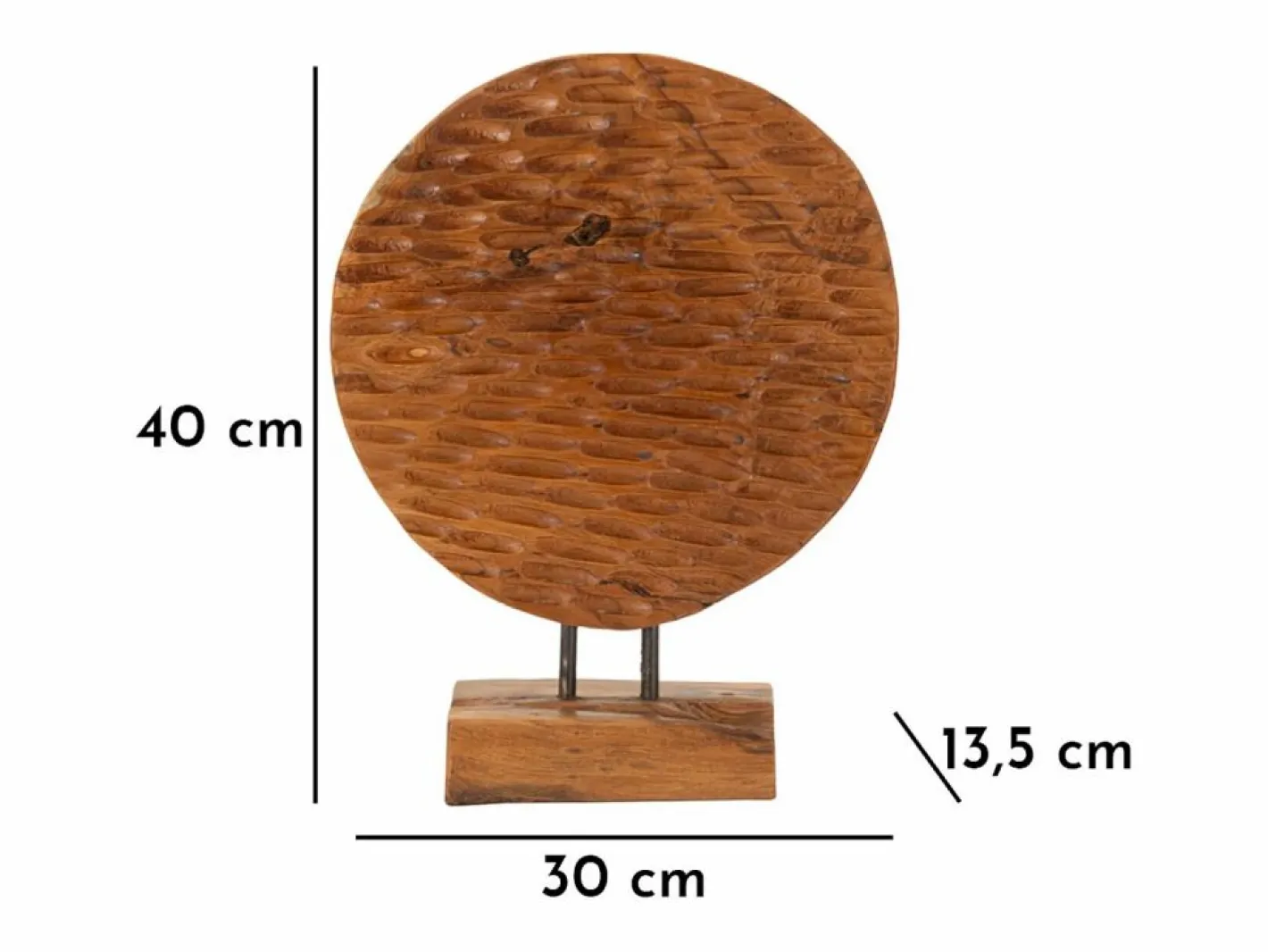 Escultura étnica decorativa de madera de teca hecha a mano Coin^ New