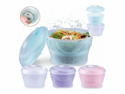 Materiales Y Utensilios De Cocina|Escurridor de verdura giratorio 4L Ø23 cm