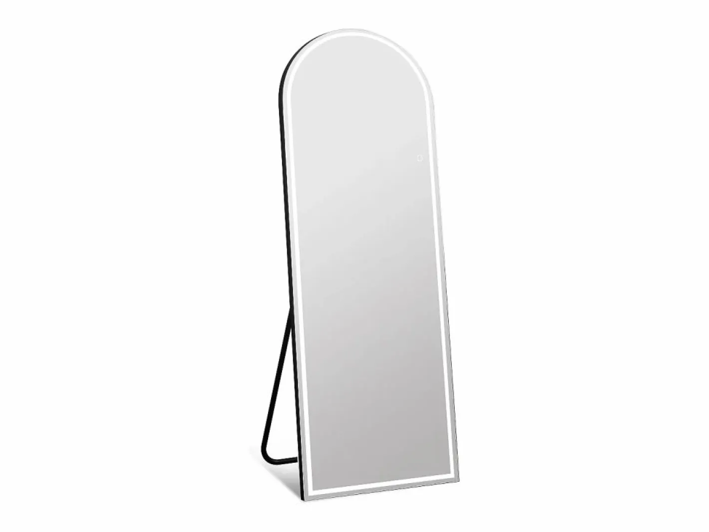 Vente-unique Espejo|Espejo arco con pie y leds, L. 60 x Al. 150 cm, , DAELYA