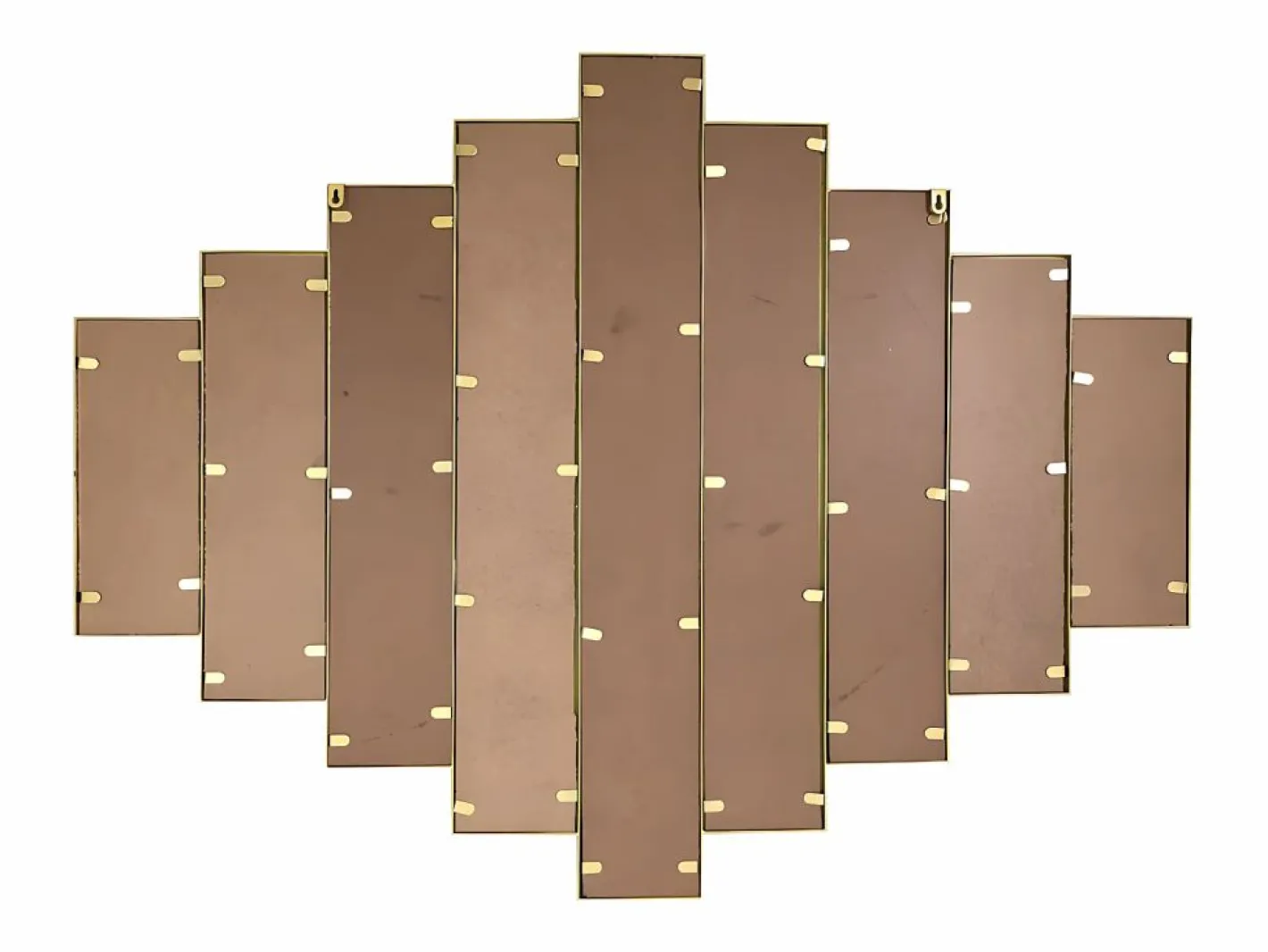OZAIA Espejo De Pared|Espejo|Espejo art decó de metal GALICE - Ancho 90 x Alt. 120 cm -
