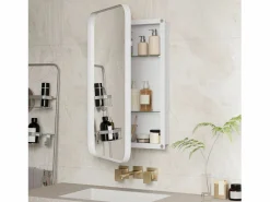 Espejo de baño - Mueble con espejo - Estante regulable - 76 x 51 cm -^ Best