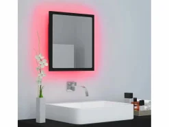 Espejo de baño acrílico brillo 40x8,5x37 cm ES162411 Negro Discount